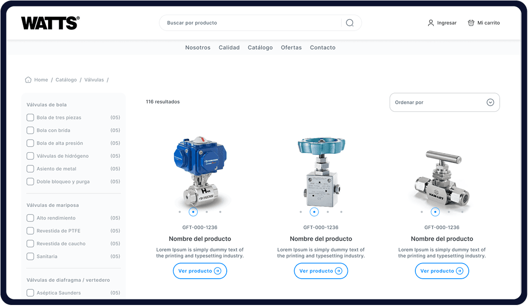 Catálogo de productos