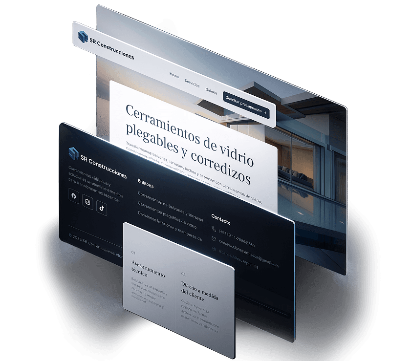 Mockup de web institucional