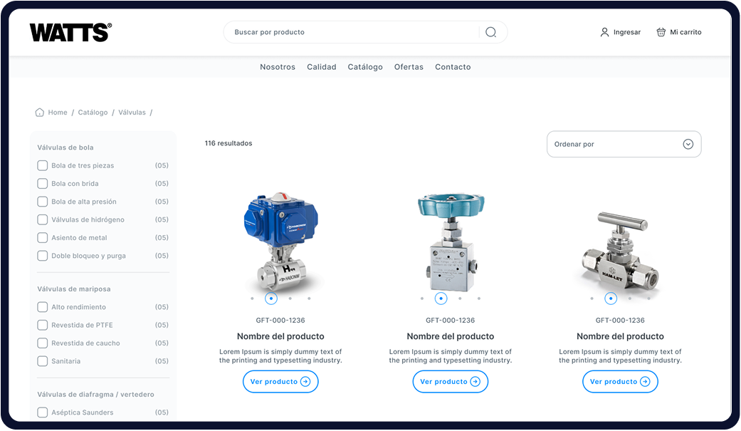 Catálogo de productos